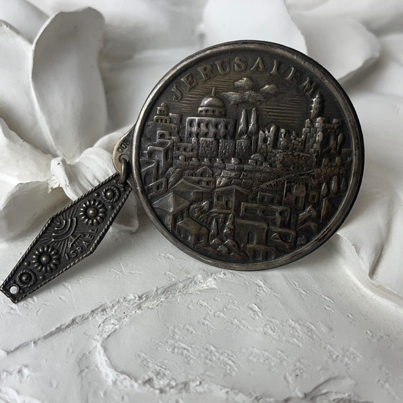 Sterling Silver Pin Clip Vintage Jerusalem - Picture 2 of 13
